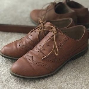 BRIWN LEATHER OXFORDS